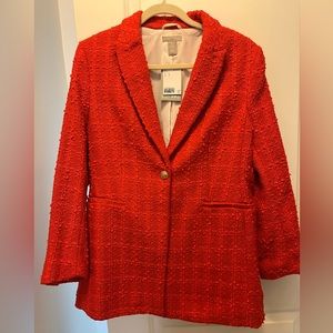 Oversized knit blazer